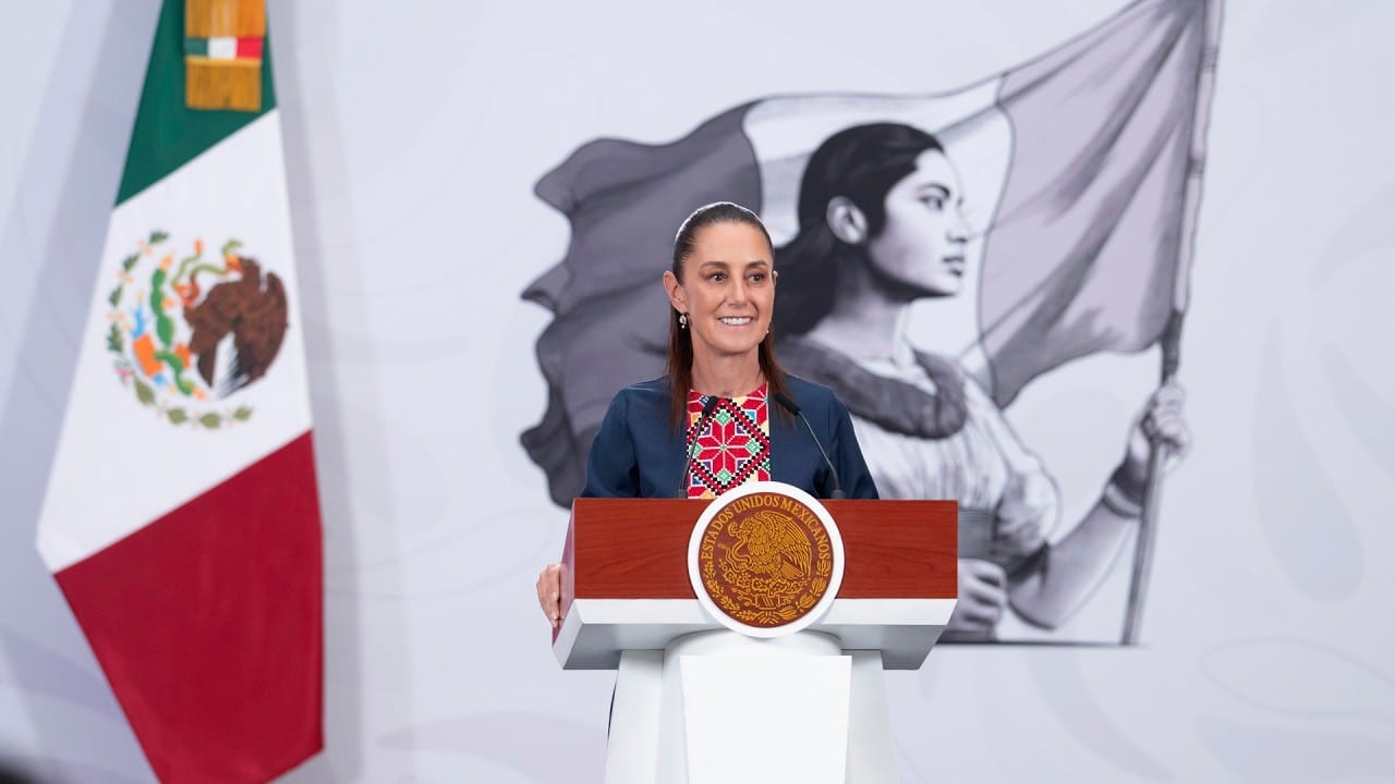 La presidenta Claudia Sheinbaum en la conferencia matutina