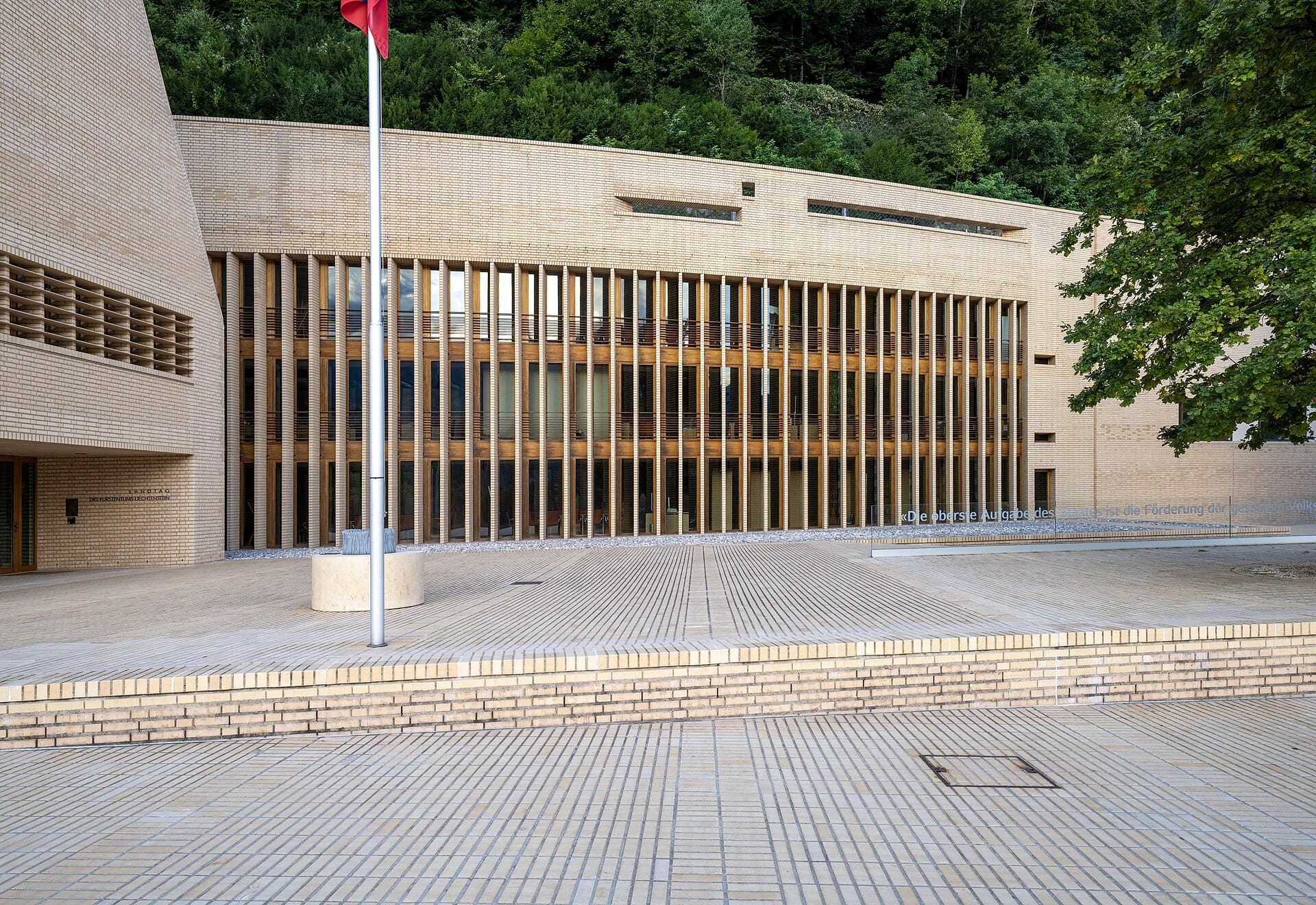 El edificio del Parlamento de Liechtenstein en Vaduz