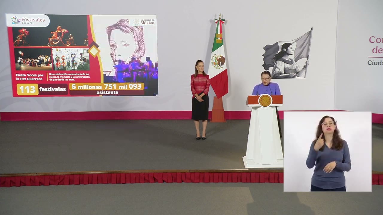 Lámina proyectada en la conferencia: Festivales por la Paz.