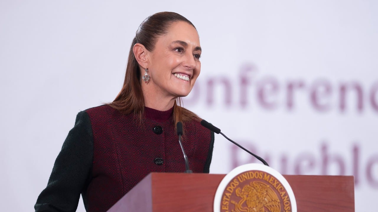 La presidenta Claudia Sheinbaum en la conferencia matutina