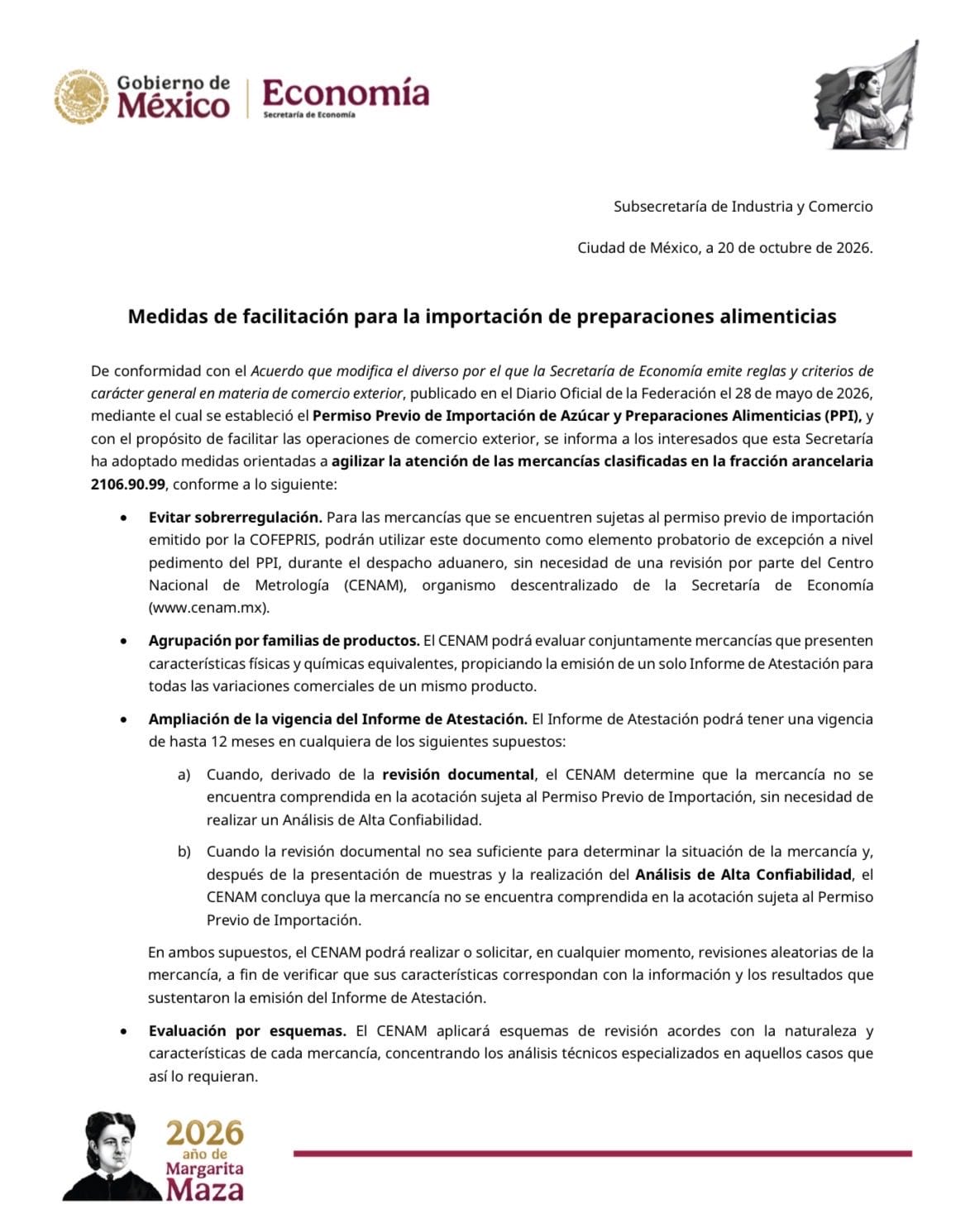 Boletín de Economía con cuatro viñetas: evitar sobrerregulación, agrupar por familias de productos, ampliar la vigencia del informe y evaluar por esquemas.