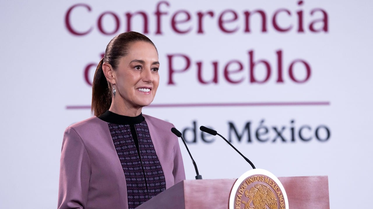 La presidenta Claudia Sheinbaum en la conferencia matutina