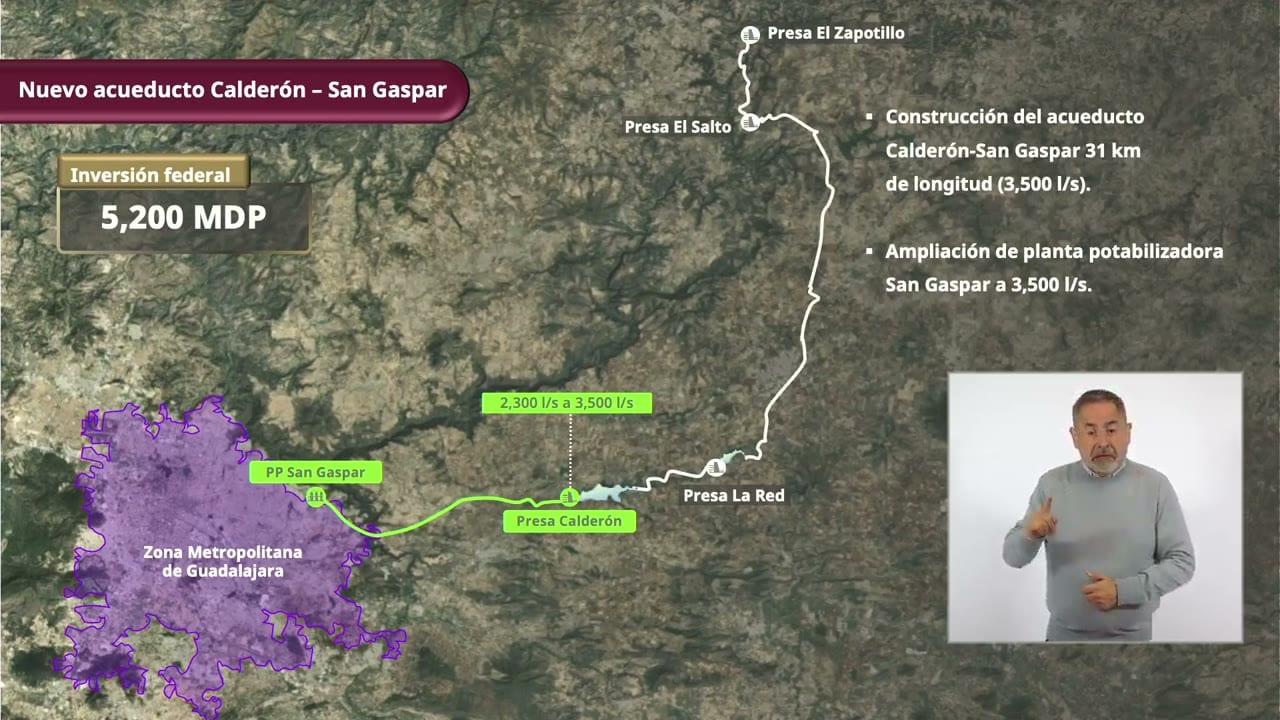 Lámina proyectada en la conferencia: Nuevo acueducto Calderón – San Gaspar.