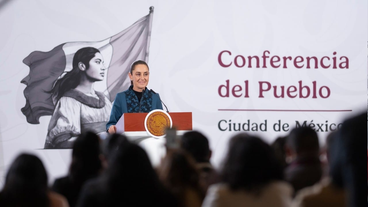 La presidenta Claudia Sheinbaum en la conferencia matutina