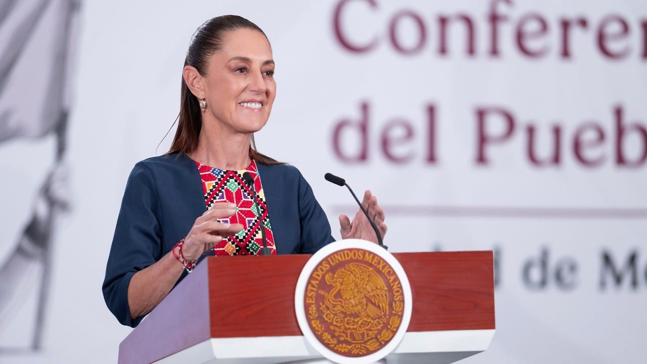 La presidenta Claudia Sheinbaum en la conferencia matutina