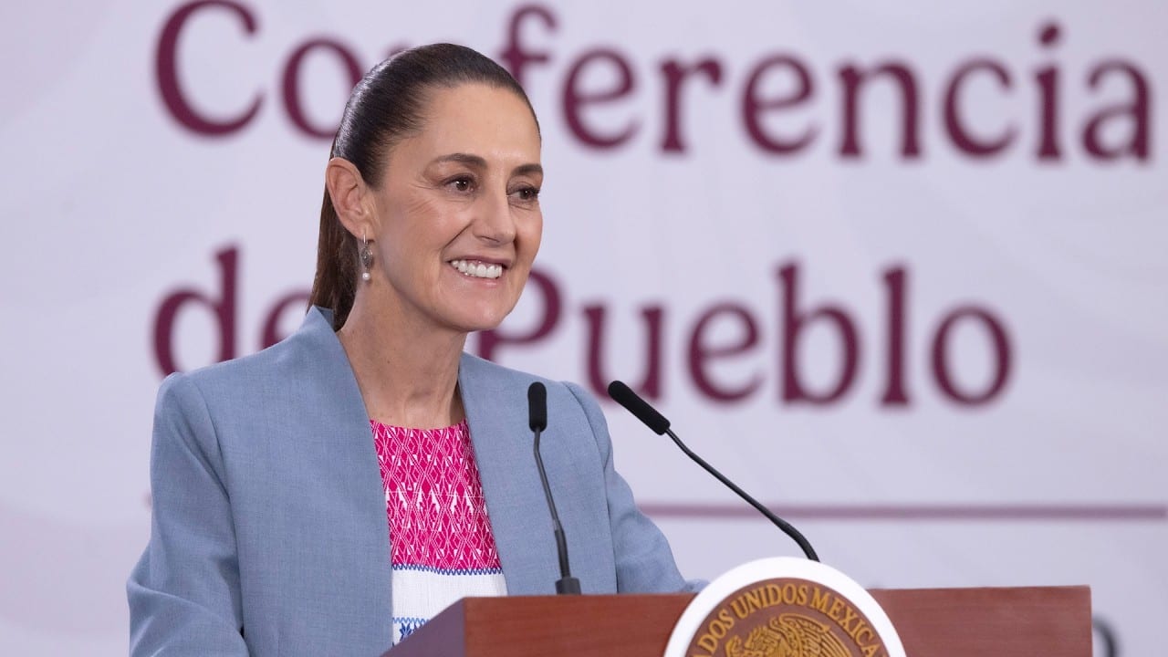 La presidenta Claudia Sheinbaum en la conferencia matutina