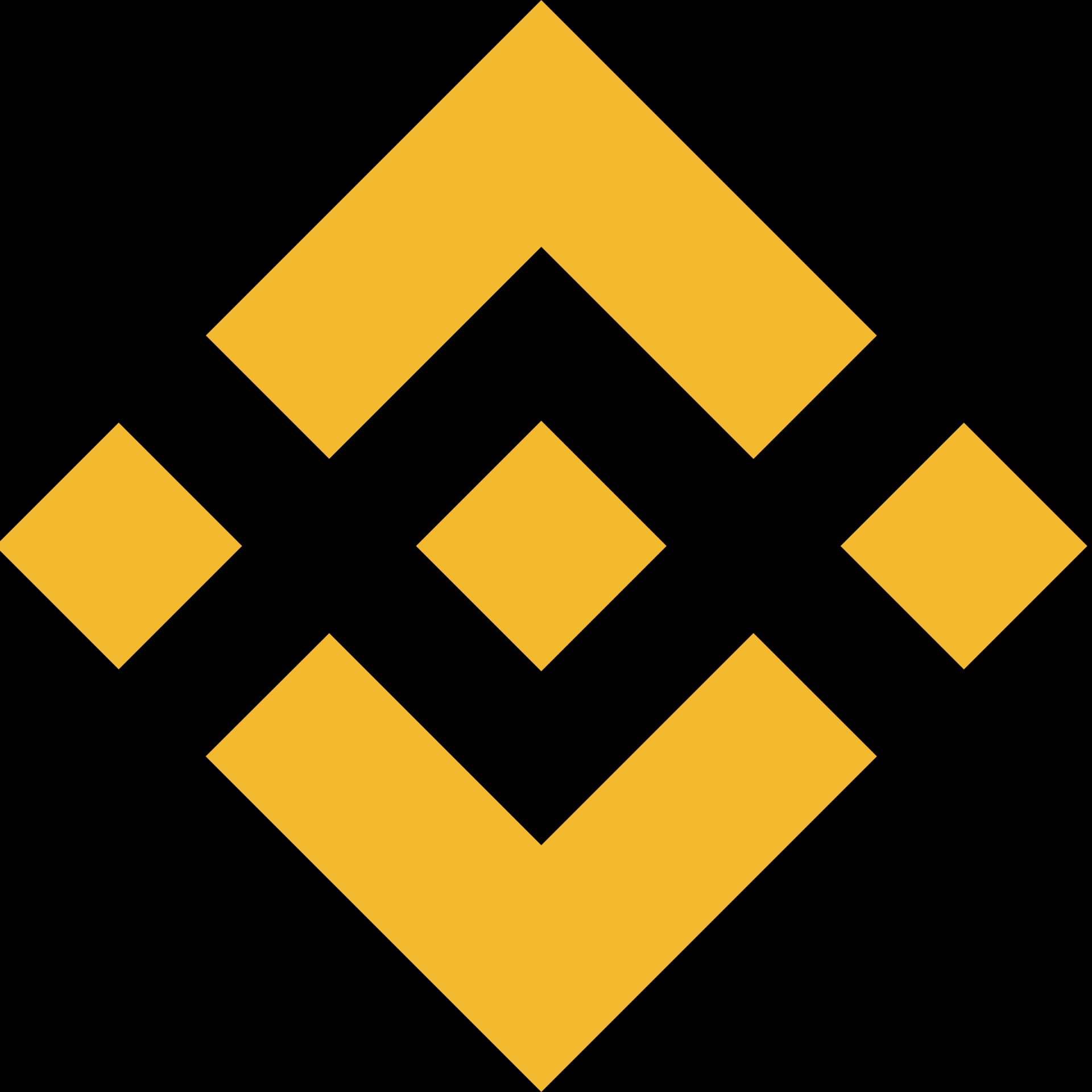 The Binance logo, a yellow diamond made of five squares on a white background.